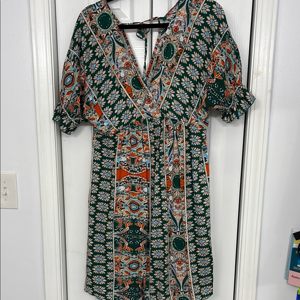Floral Green Dress